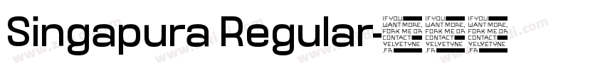 Singapura Regular字体转换